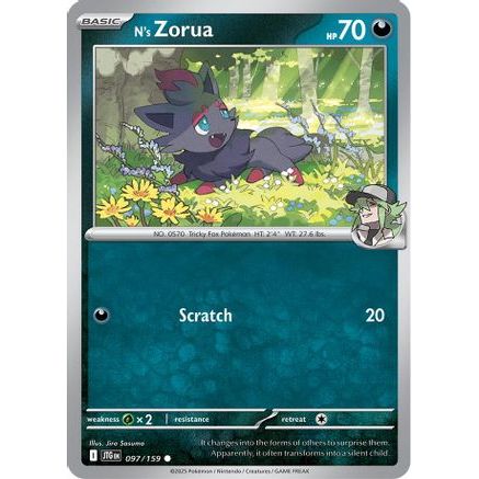 N's Zorua 97 - SV09 Journey Together Reverse Holofoil