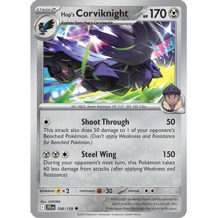 Hop's Corviknight 108 - SV09 Journey Together Reverse Holofoil