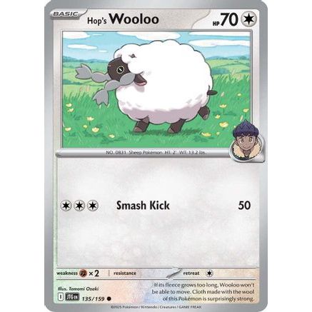Hop's Wooloo - 135/159 135 - SV09 Journey Together Reverse Holofoil