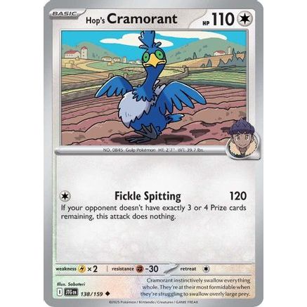 Hop's Cramorant 138 - SV09 Journey Together Reverse Holofoil