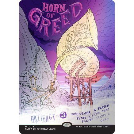 Horn of Greed (Rainbow Foil) (SLD-2018) - Secret Lair Drop Series Foil