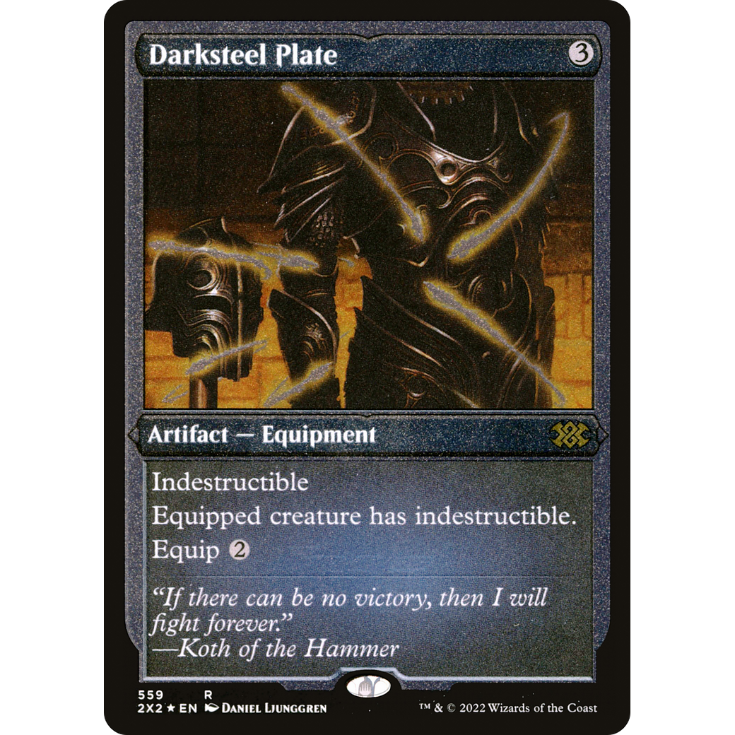 Darksteel Plate (Foil Etched) (2X2-559) - Double Masters 2022 Foil