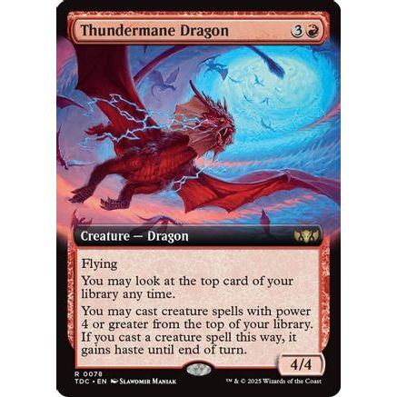 Thundermane Dragon (Extended Art) (TDC-078) - Commander: Tarkir: Dragonstorm