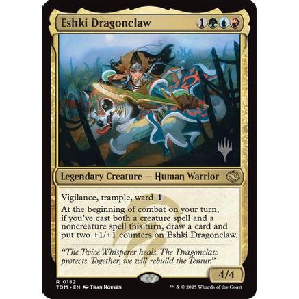 Eshki Dragonclaw (PPTDM-182) - Promo Pack: Tarkir: Dragonstorm Foil