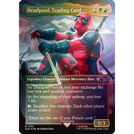 Deadpool, Trading Card (1753) (Rainbow Foil) (SLD-1753) - Secret Lair Drop Series Foil