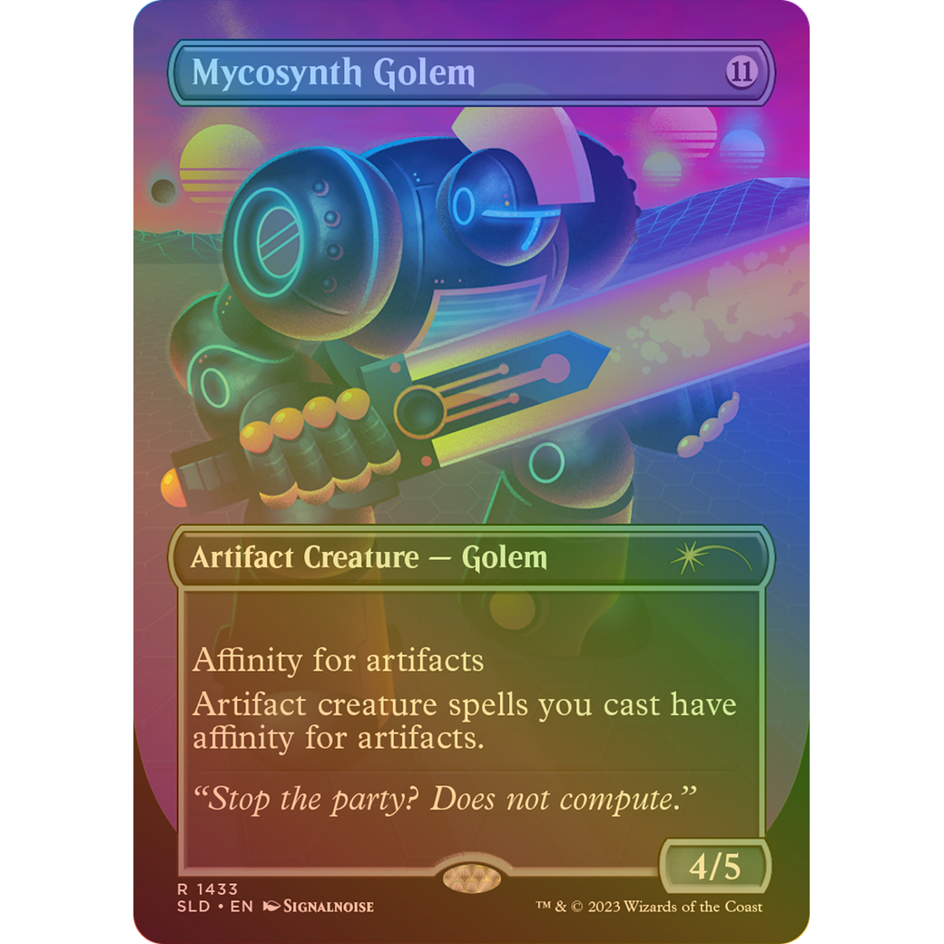 Mycosynth Golem (Rainbow Foil) (SLD-1433) - Secret Lair Drop (Borderless) Foil