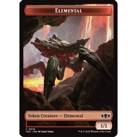 Elemental (0016) // Gold Double-Sided Token (TDC-16 // 29) - Commander: Tarkir: Dragonstorm