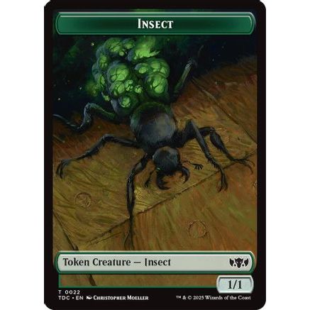 Insect (0022) // Zombie Druid Double-Sided Token (TDC-22 // 10) - Commander: Tarkir: Dragonstorm