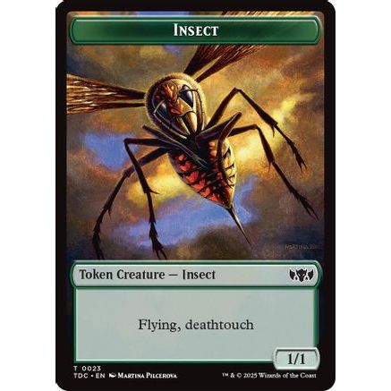 Insect (0023) // Wall Double-Sided Token (TDC-23 // 17) - Commander: Tarkir: Dragonstorm