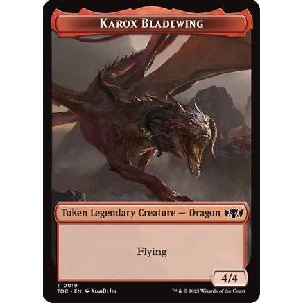 Karox Bladewing // Copy Double-Sided Token (TDC-19 // 1) - Commander: Tarkir: Dragonstorm