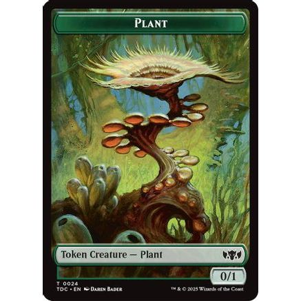 Plant // Goat Double-Sided Token (TDC-24 // 4) - Commander: Tarkir: Dragonstorm