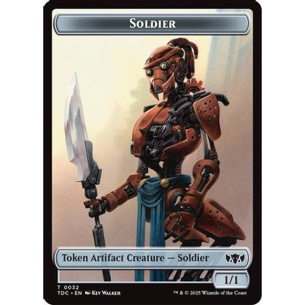 Solider (0032) // Copy Double-Sided Token (TDC-32 // 1) - Commander: Tarkir: Dragonstorm
