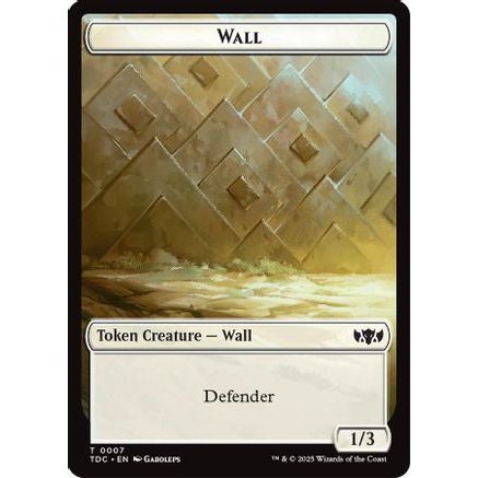Wall // Spider Double-Sided Token (TDC-7 // 25) - Commander: Tarkir: Dragonstorm