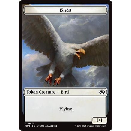 Bird // Monk Double-Sided Token (TDM-2 // 3) - Tarkir: Dragonstorm Foil