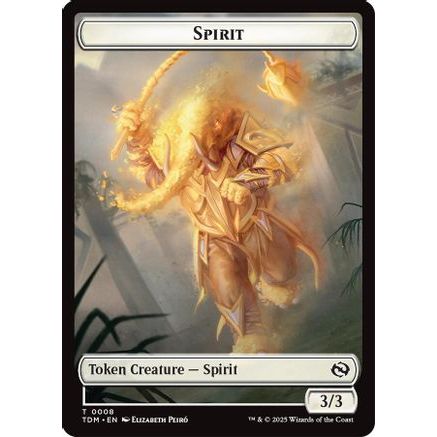 Spirit (0008) // Spirit (0009) Double-Sided Token (TDM-8 // 9) - Tarkir: Dragonstorm Foil