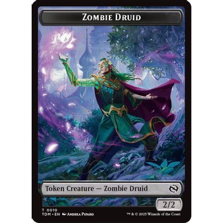 Zombie Druid // Treasure Double-Sided Token (TDM-10 // 16) - Tarkir: Dragonstorm Foil