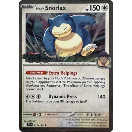 Hop's Snorlax - 117/159 (Cosmos Holo) 117 - Miscellaneous Cards & Products Holofoil