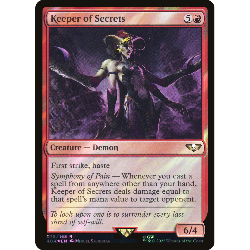 Keeper of Secrets (40K-078) - Warhammer 40,000 Commander Foil