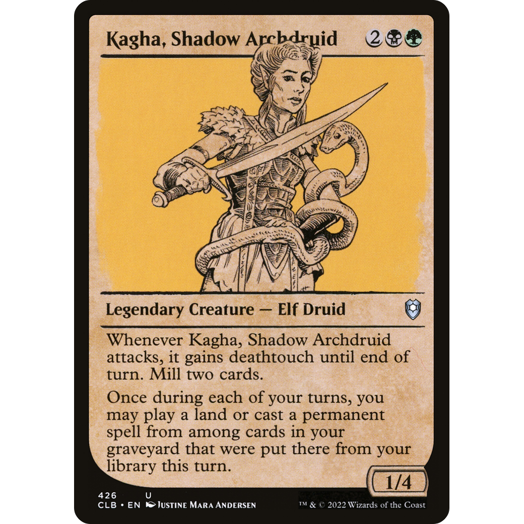 Kagha, Shadow Archdruid (CLB-426) - Commander Legends: Battle for Baldur's Gate: (Showcase) Foil