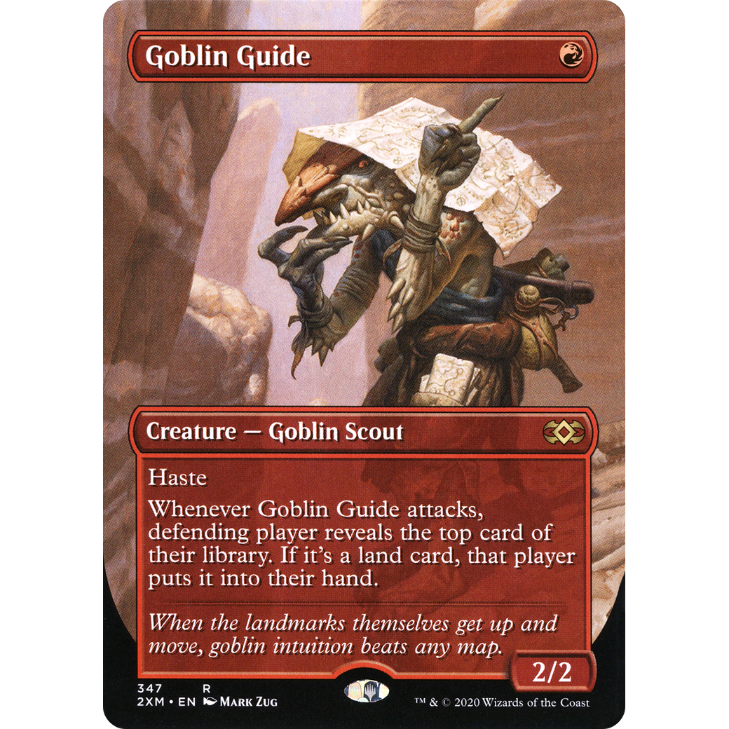 Goblin Guide (Borderless) (2XM-347) - Double Masters (Borderless) Foil
