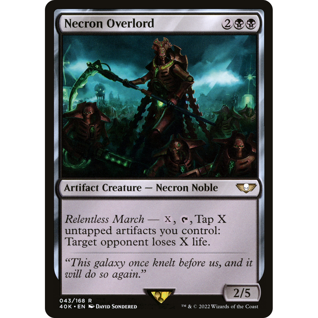 Necron Overlord (40K-043) - Warhammer 40,000 Commander