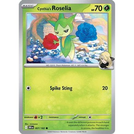 Cynthia's Roselia 7 - SV10 Destined Rivals Reverse Holofoil