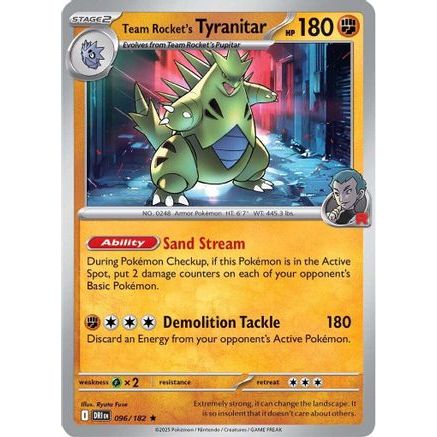 Team Rocket's Tyranitar 96 - SV10 Destined Rivals Holofoil