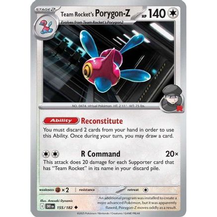 Team Rocket's Porygon-Z 155 - SV10 Destined Rivals