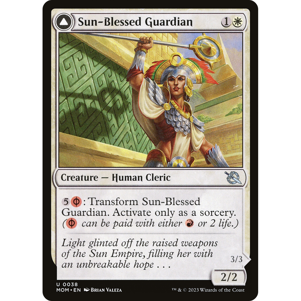 Sun-Blessed Guardian // Furnace-Blessed Conqueror (MOM-038) - March of the Machine