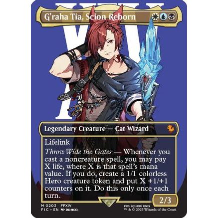 G'raha Tia, Scion Reborn (Borderless) (FIC-203) - Commander: FINAL FANTASY Foil