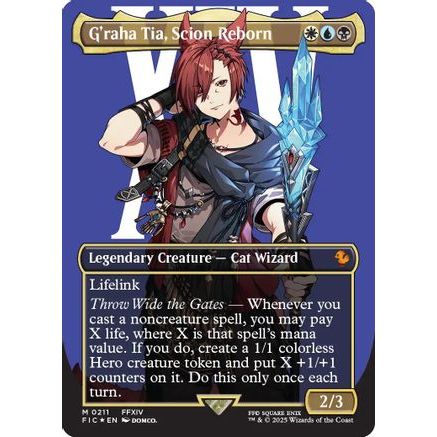 G'raha Tia, Scion Reborn (Borderless) (Surge Foil) (FIC-211) - Commander: FINAL FANTASY Foil