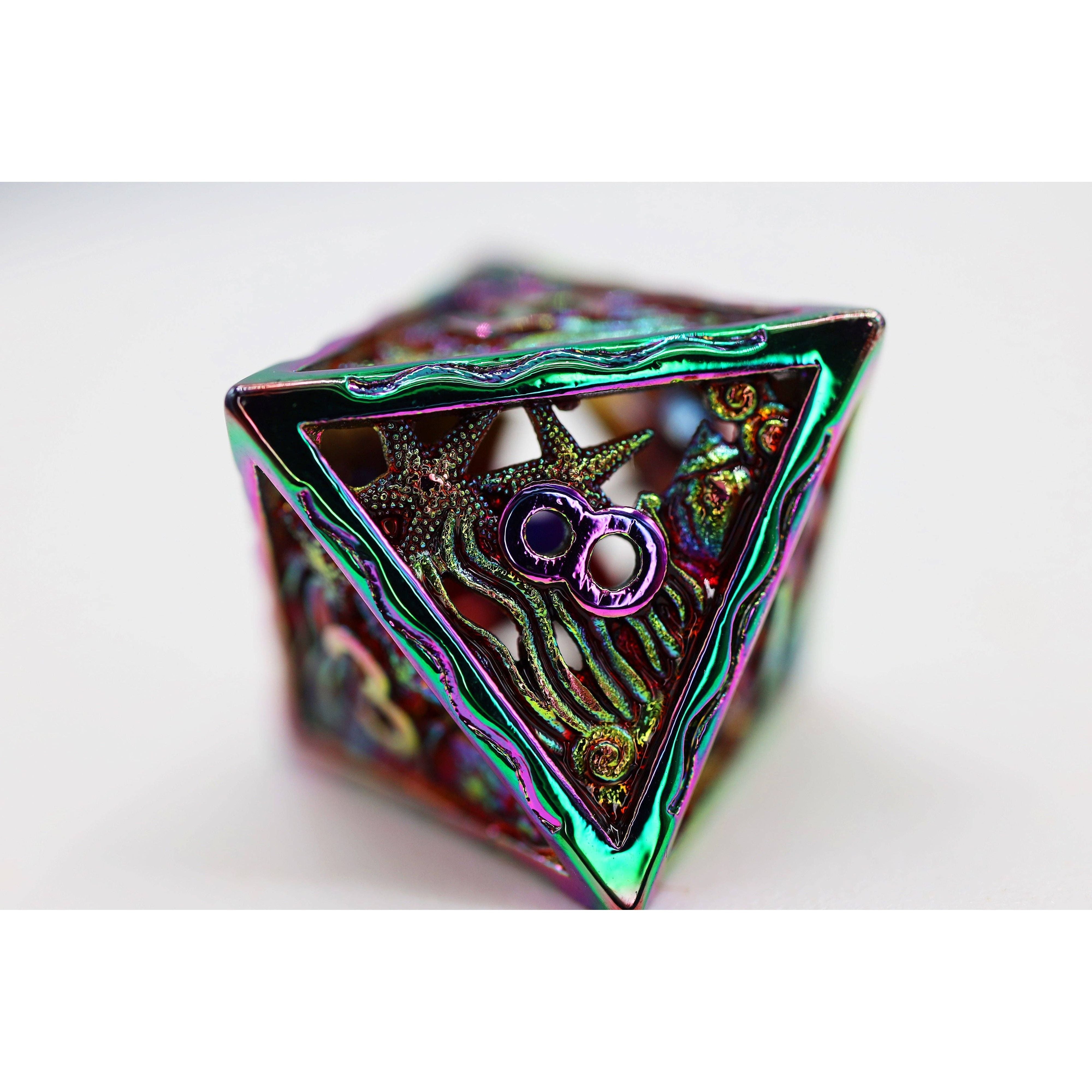 Seascape: Burnt Opal - Hollow Metal RPG Dice Set