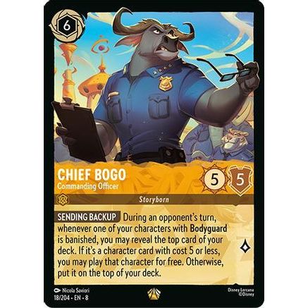 Chief Bogo- Commanding Officer (18/204) - Reign of Jafar Cold Foil