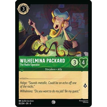 Wilhelmina Packard - The Radio Operator (85/204) - Reign of Jafar Cold Foil