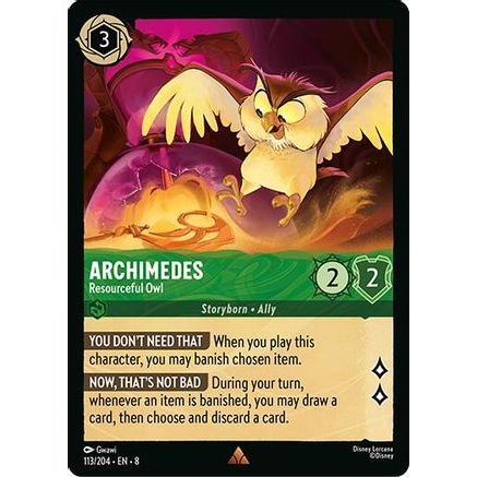 Archimedes - Resourceful Owl (113/204) - Reign of Jafar Cold Foil