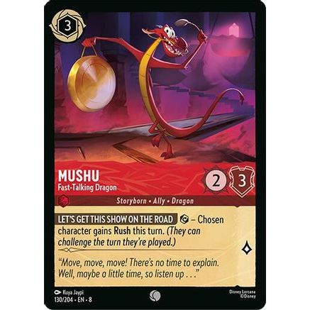 Mushu - Fast-Talking Dragon (130/204) - Reign of Jafar Cold Foil