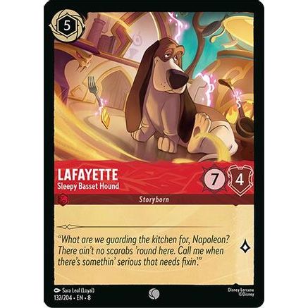 Lafayette - Sleepy Basset Hound (132/204) - Reign of Jafar Cold Foil