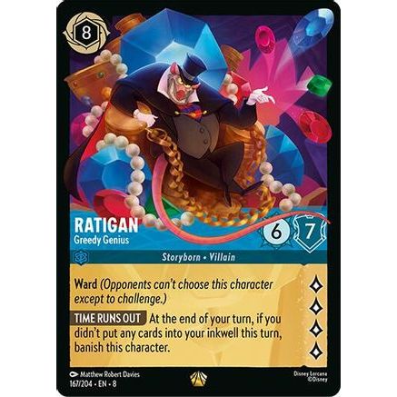 Ratigan - Greedy Genius (167/204) - Reign of Jafar Cold Foil