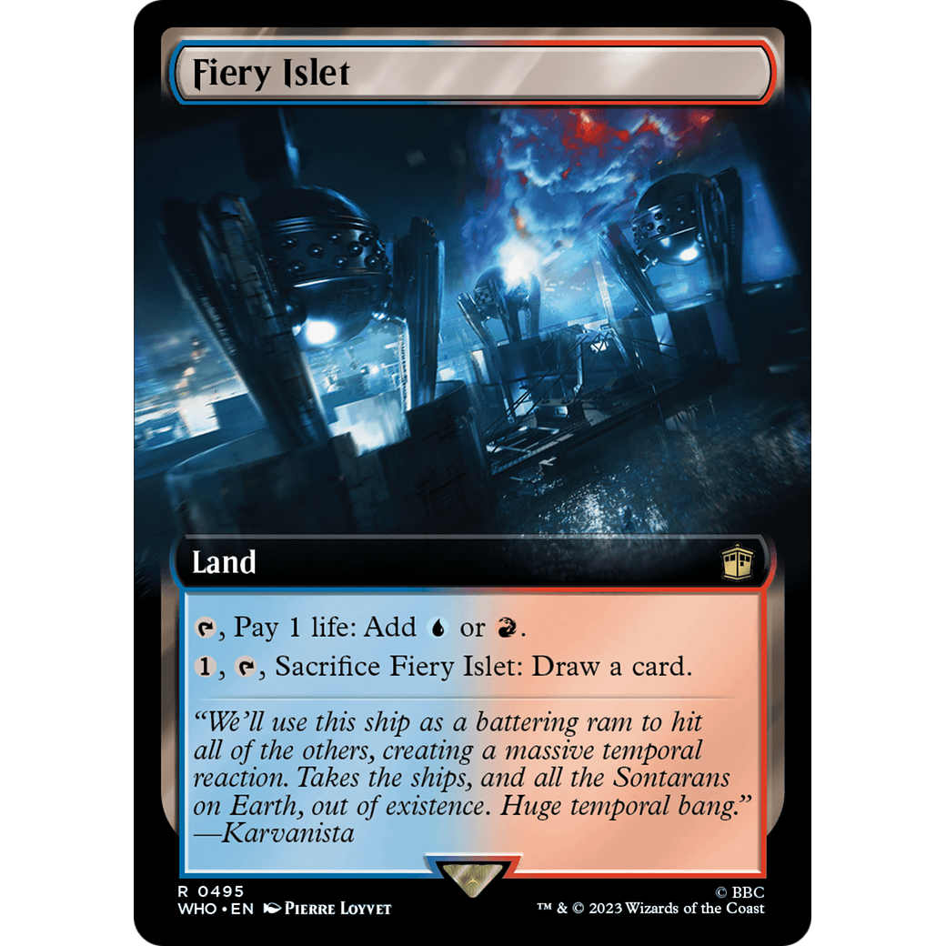 Fiery Islet (Extended Art) (WHO-495) - Doctor Who: (Extended Art) Foil