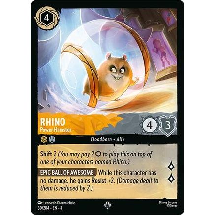 Rhino - Power Hamster (30/204) - Reign of Jafar Cold Foil