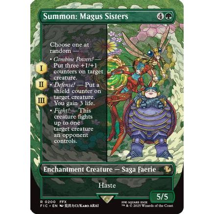 Summon: Magus Sisters (Borderless) (FIC-200) - Commander: FINAL FANTASY Foil
