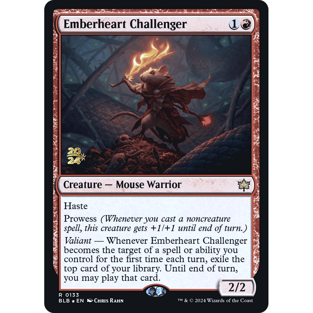 Emberheart Challenger (PRE-133S) - Bloomburrow Promos Foil