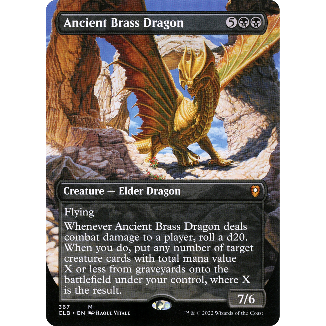 Ancient Brass Dragon (CLB-367) - Commander Legends: Battle for Baldur's Gate (Borderless) Foil