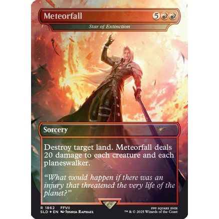 Meteorfall - Star of Extinction (Rainbow Foil) (SLD-1862) - Secret Lair Drop Series Foil