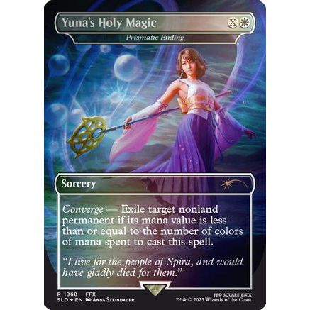 Yuna's Holy Magic - Prismatic Ending (Rainbow Foil) (SLD-1868) - Secret Lair Drop Series Foil