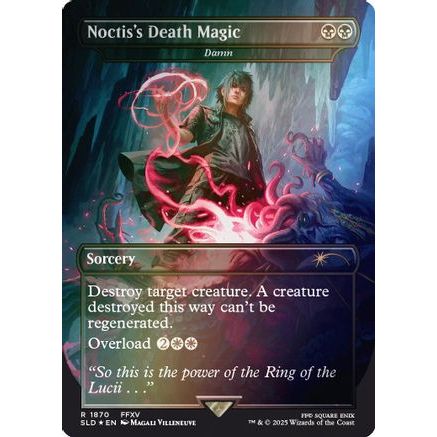 Noctis's Death Magic - Damn (Rainbow Foil) (SLD-1870) - Secret Lair Drop Series Foil