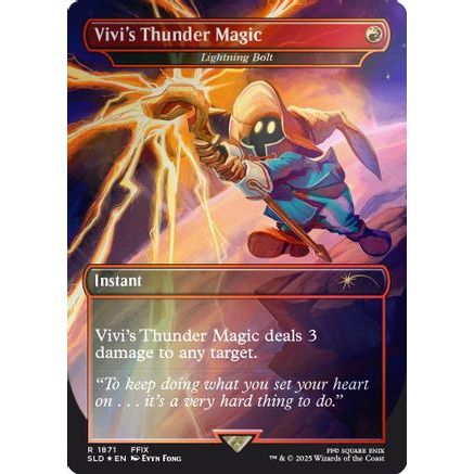 Vivi's Thunder Magic - Lightning Bolt (Rainbow Foil) (SLD-1871) - Secret Lair Drop Series Foil