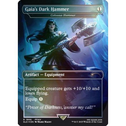 Gaia's Dark Hammer - Colossus Hammer (Rainbow Foil) (SLD-1866) - Secret Lair Drop Series Foil