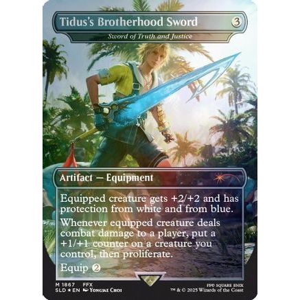 Tidus's Brotherhood Sword - Sword of Truth and Justice (Rainbow Foil) (SLD-1867) - Secret Lair Drop Series Foil