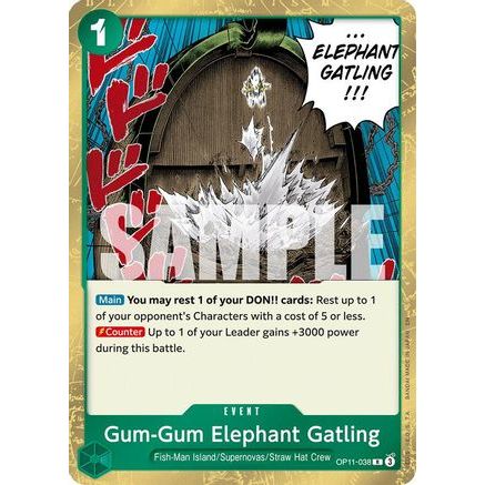 Gum-Gum Elephant Gatling (OP11-038) - A Fist of Divine Speed Foil